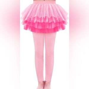 JOCMIC Toddler Girls Tutu Skirt Leggings Pant with Ruffle Kids Footless- size 3T